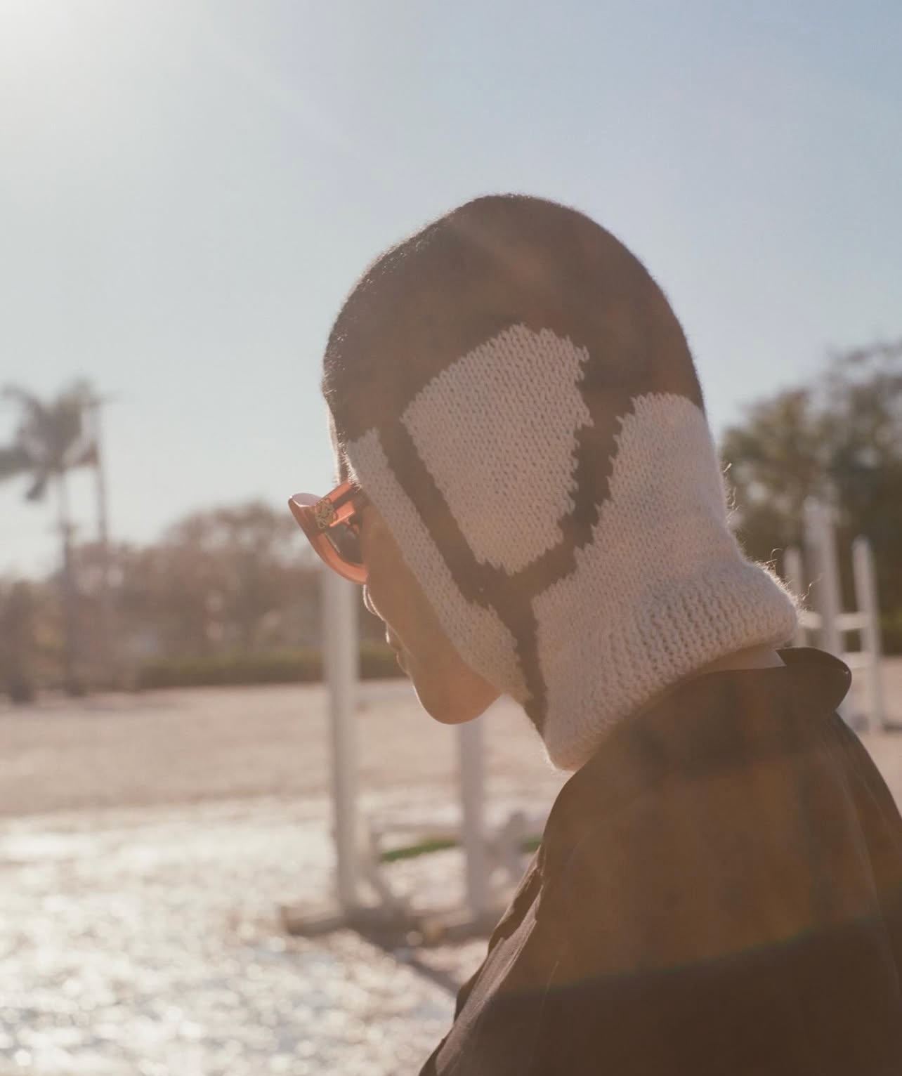 Trompe L'oeil Hand Knit Balaclava