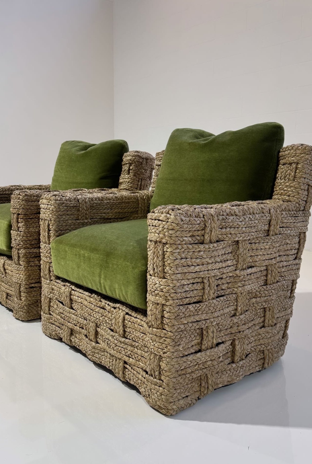 The Rope Lounge Chair with Pierre Frey Teddy Mohair Cushions