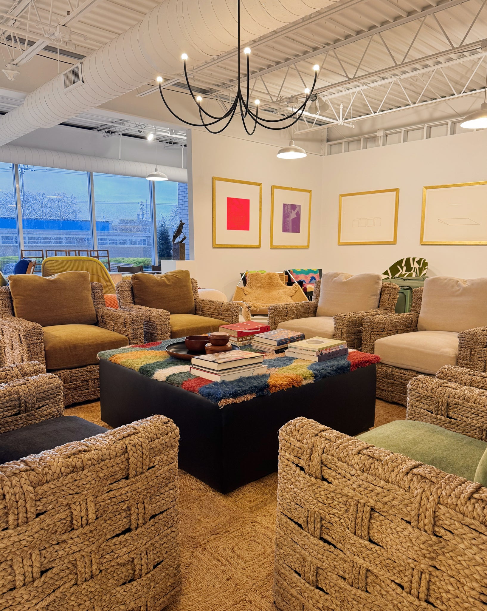 The Rope Lounge Chair with Pierre Frey Teddy Mohair Cushions