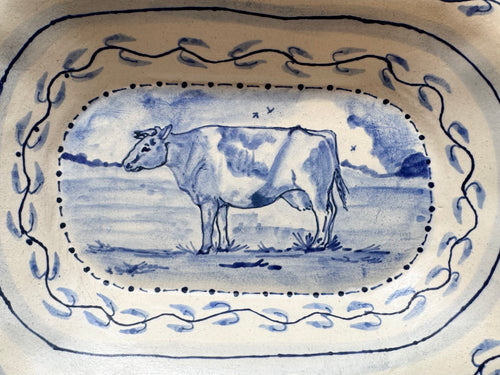 Cow Pastural Serving Dish