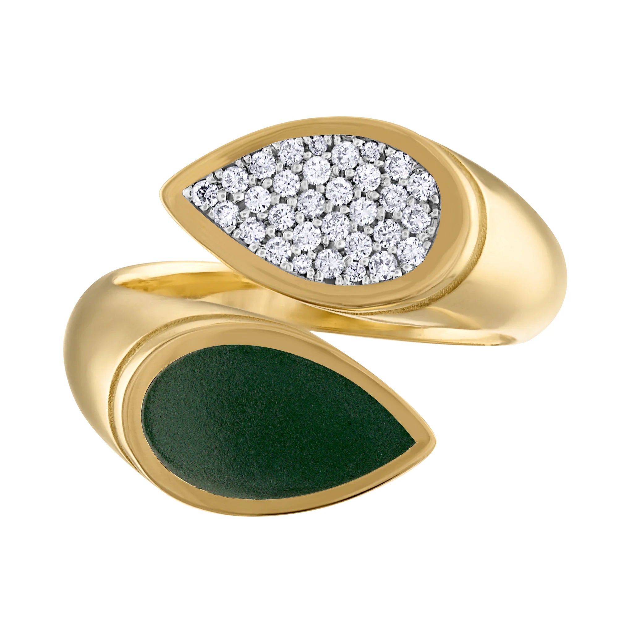 Moi et Toi Pave Diamond and Enamel Ring