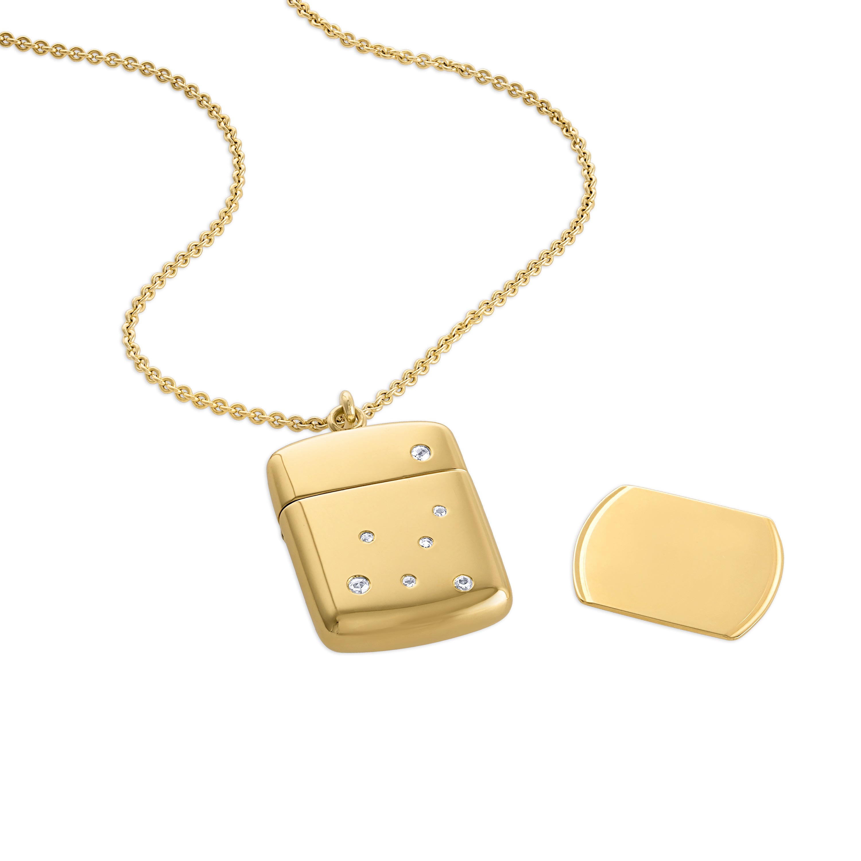 The JJ Memento Pendant with Seven Diamonds