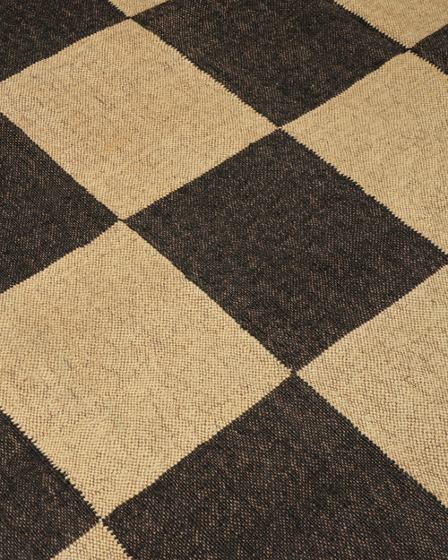 The Checkerboard Rug - Big Checks in Off Black – FORSYTH