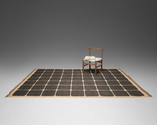 The Forsyth Checkerboard Rug - Dark Tile Checks in Off Black