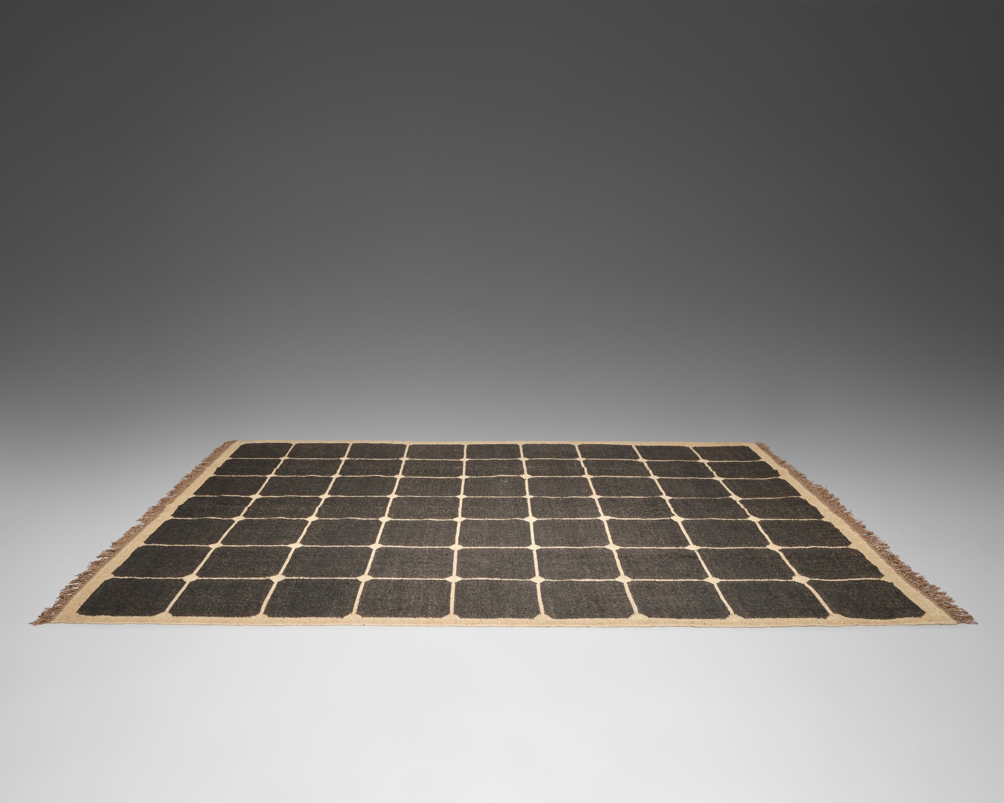 The Checkerboard Rug - Dark Tile Checks in Off Black