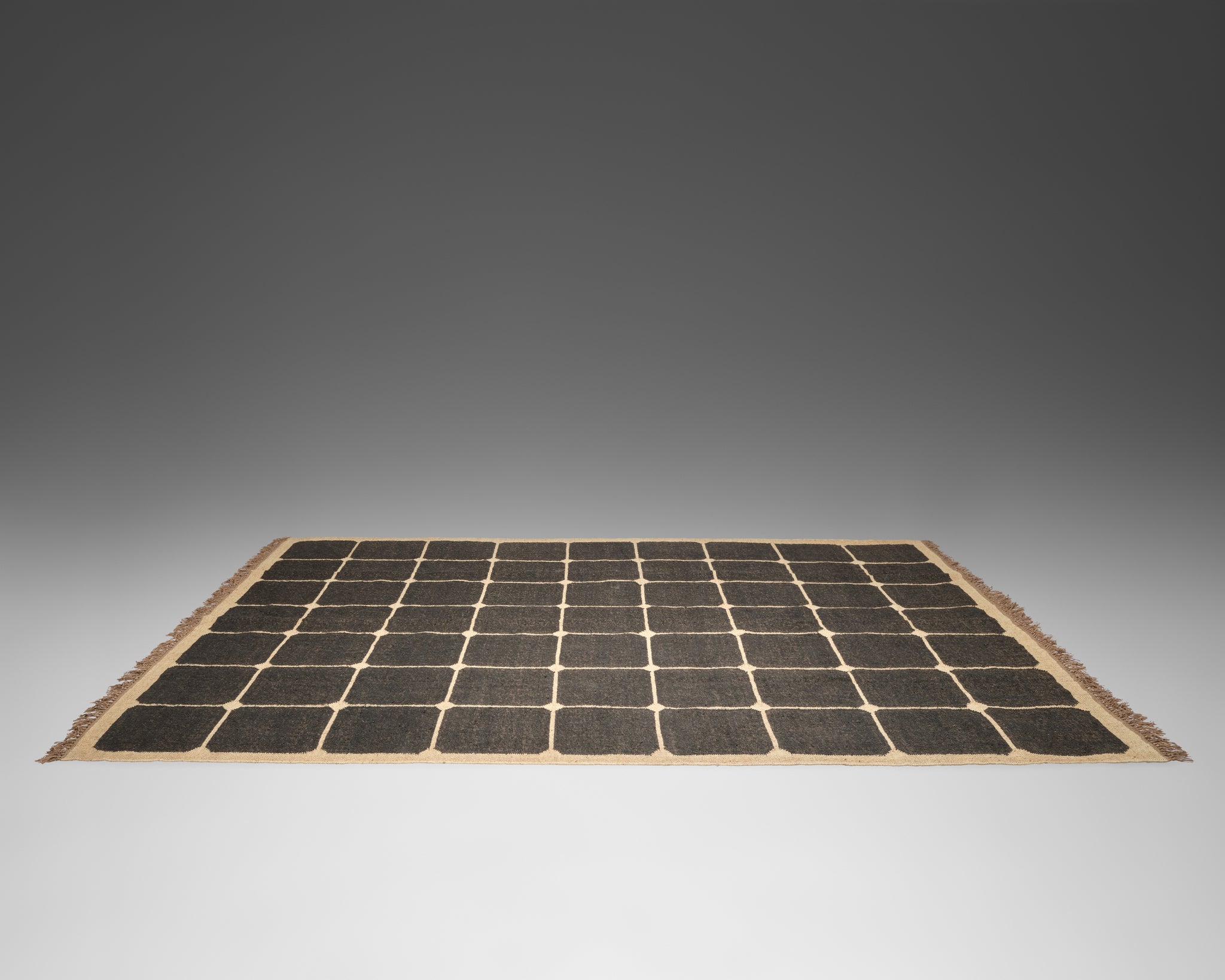 The Forsyth Checkerboard Rug - Dark Tile Checks in Off Black