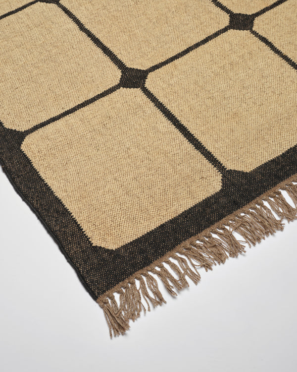 The Checkerboard Rug - Tile Checks in Off Black