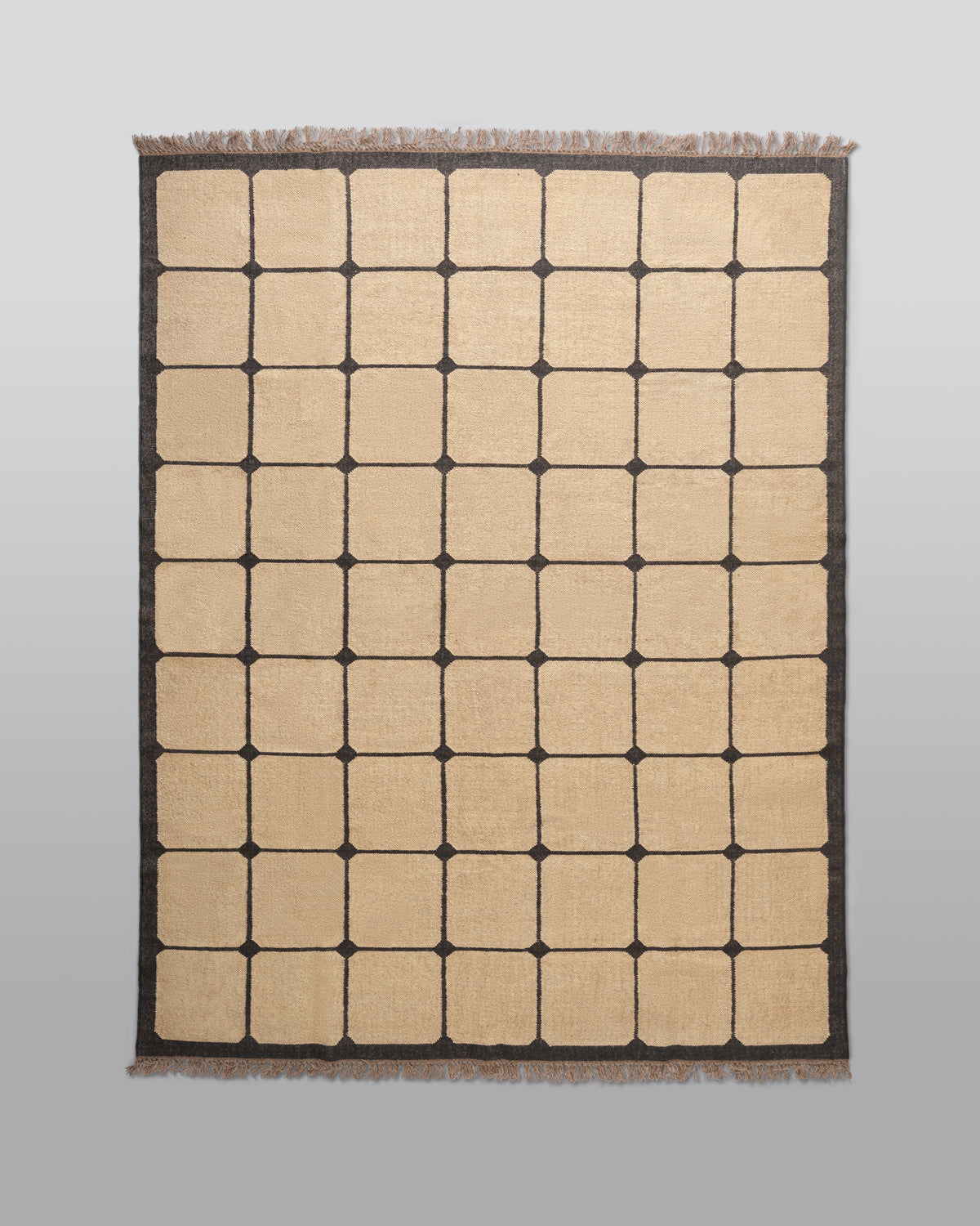 Checker Tile Rug The Checkerboard Rug - Tile Checks in Off Black – FORSYTH