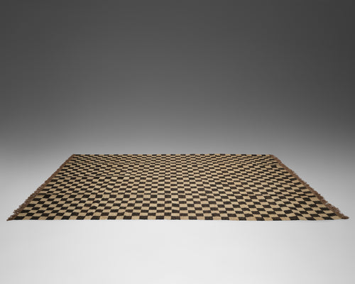 The Checkerboard Rug - Off Black