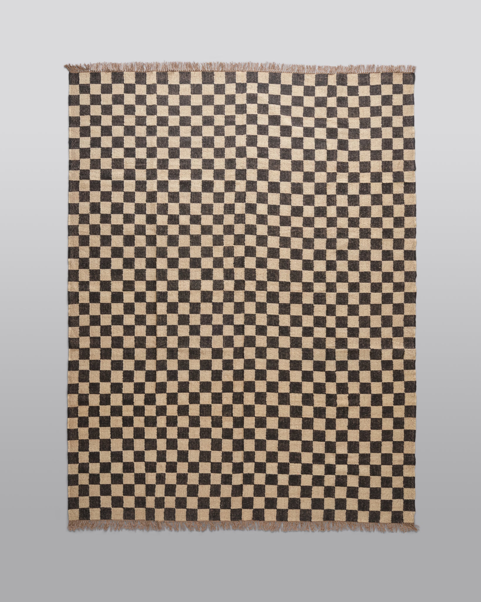 The Checkerboard Rug - Off Black