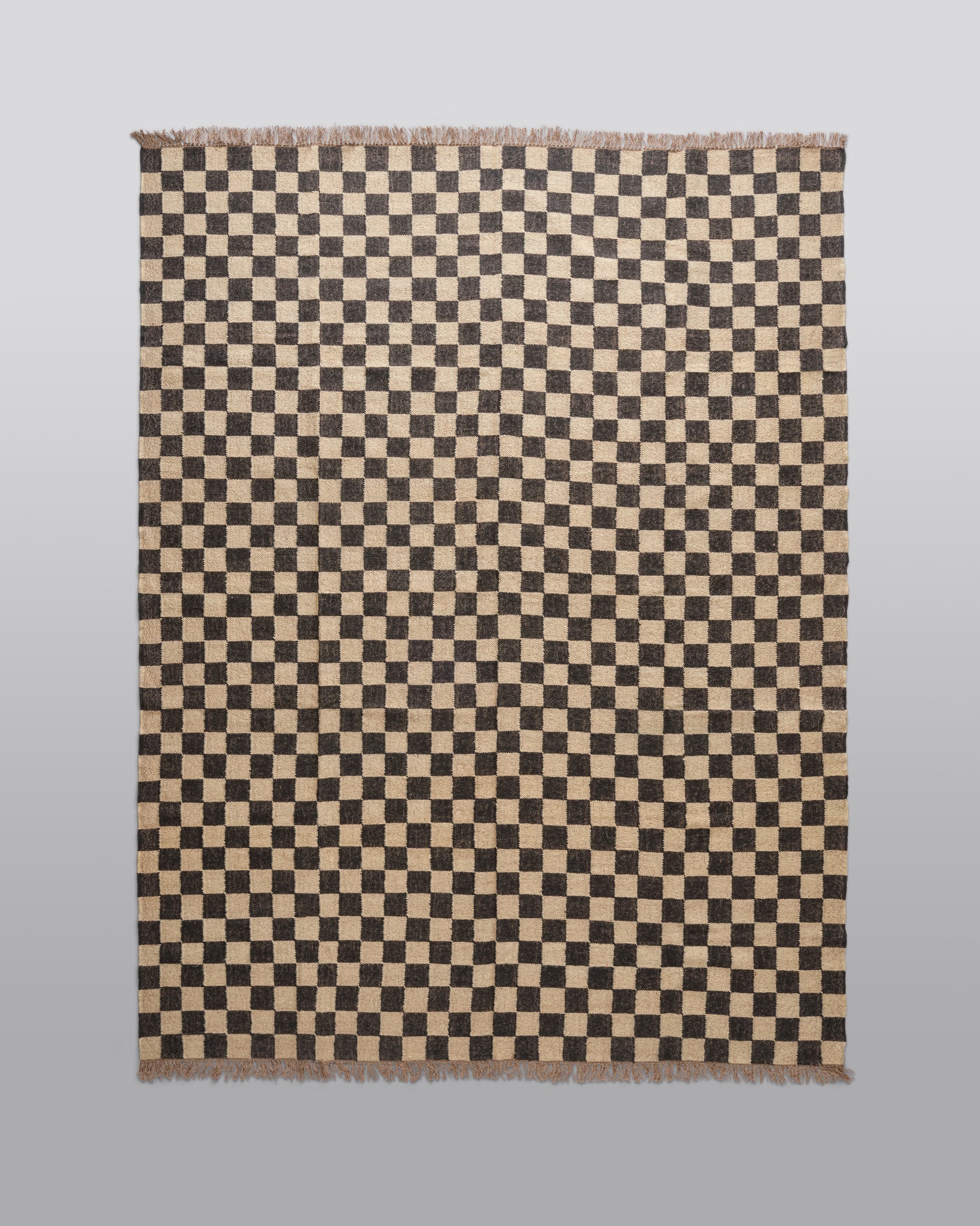 The Forsyth Checkerboard Rug - Off Black