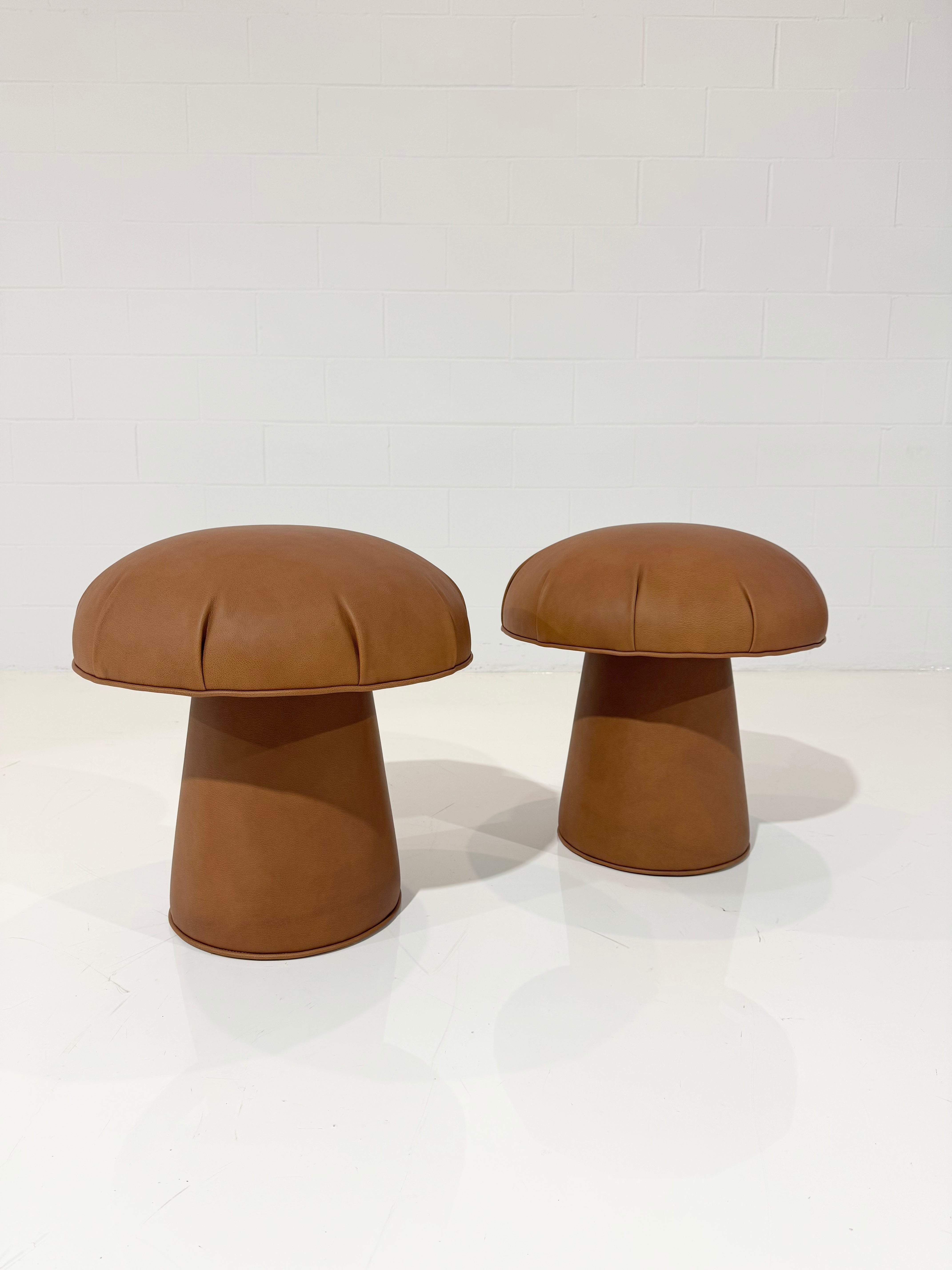 The Forsyth Mushroom Pouf in Howe London Goatskin