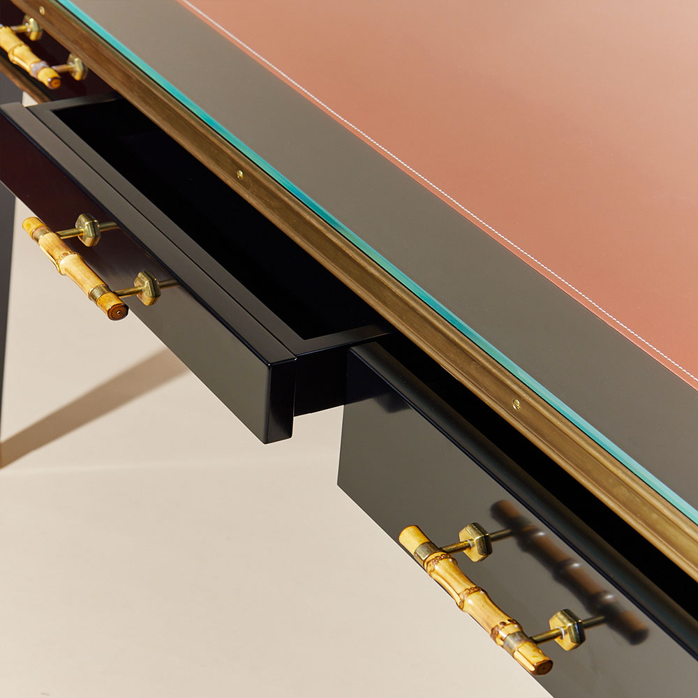 Firenze Desk - Black Lacquer