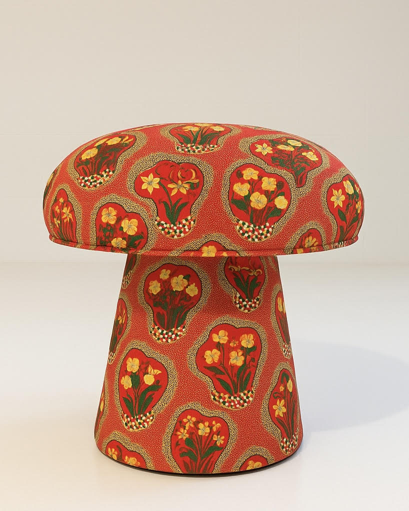 The Forsyth Mushroom Pouf in Josef Frank for Svenskt Tenn Catleya