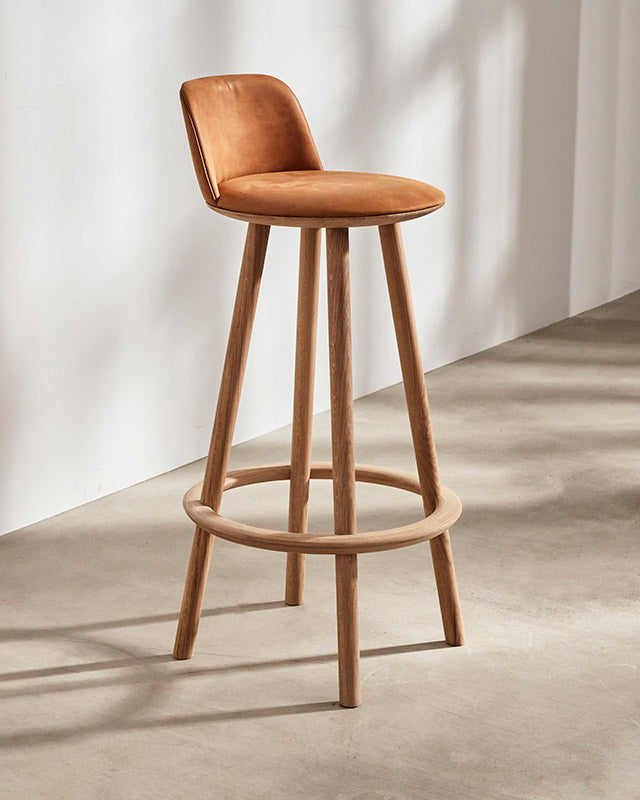 OVO Bar Chair | White Oiled Oak