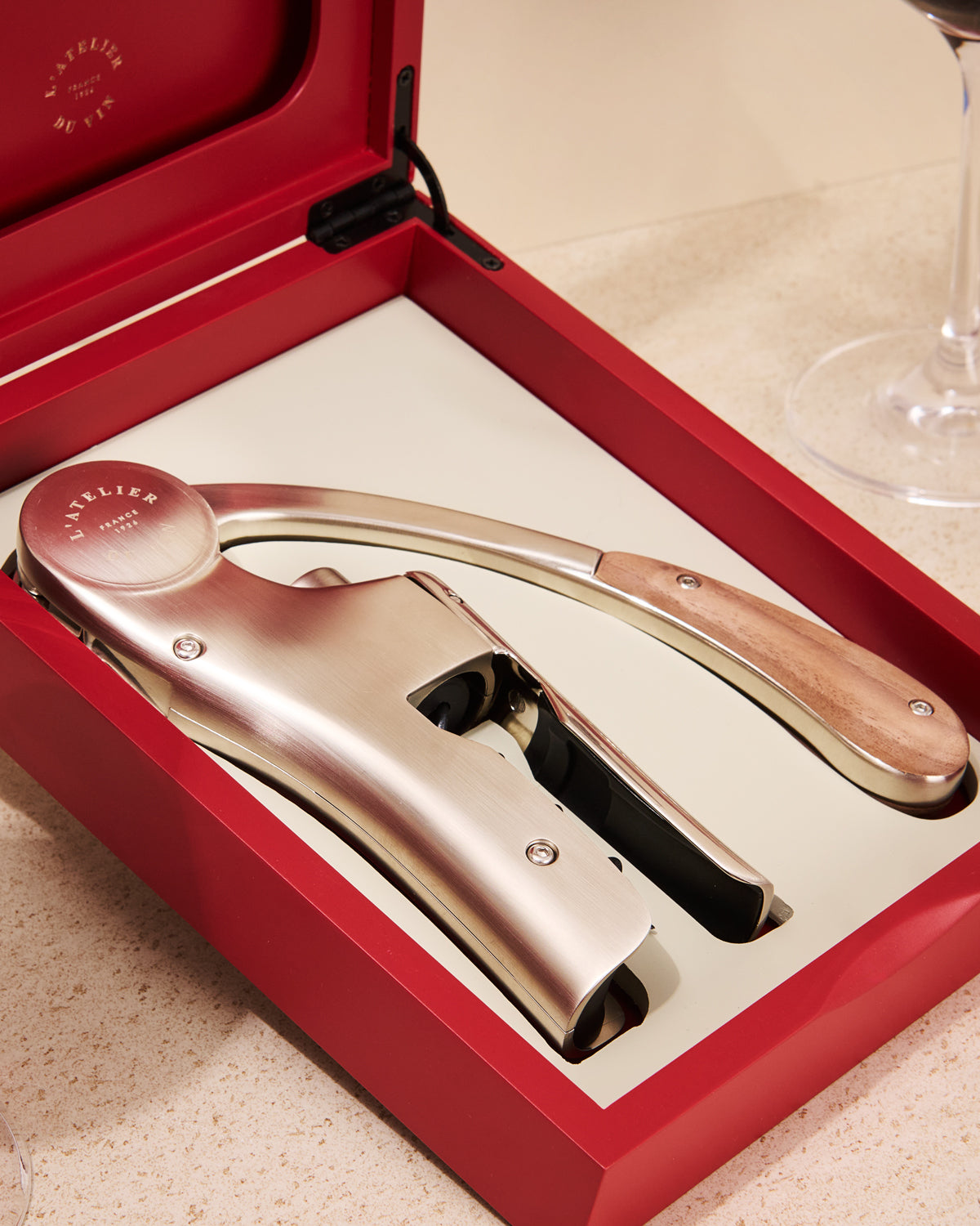 Oeno Motion Trésor Corkscrew - Silver & Wood