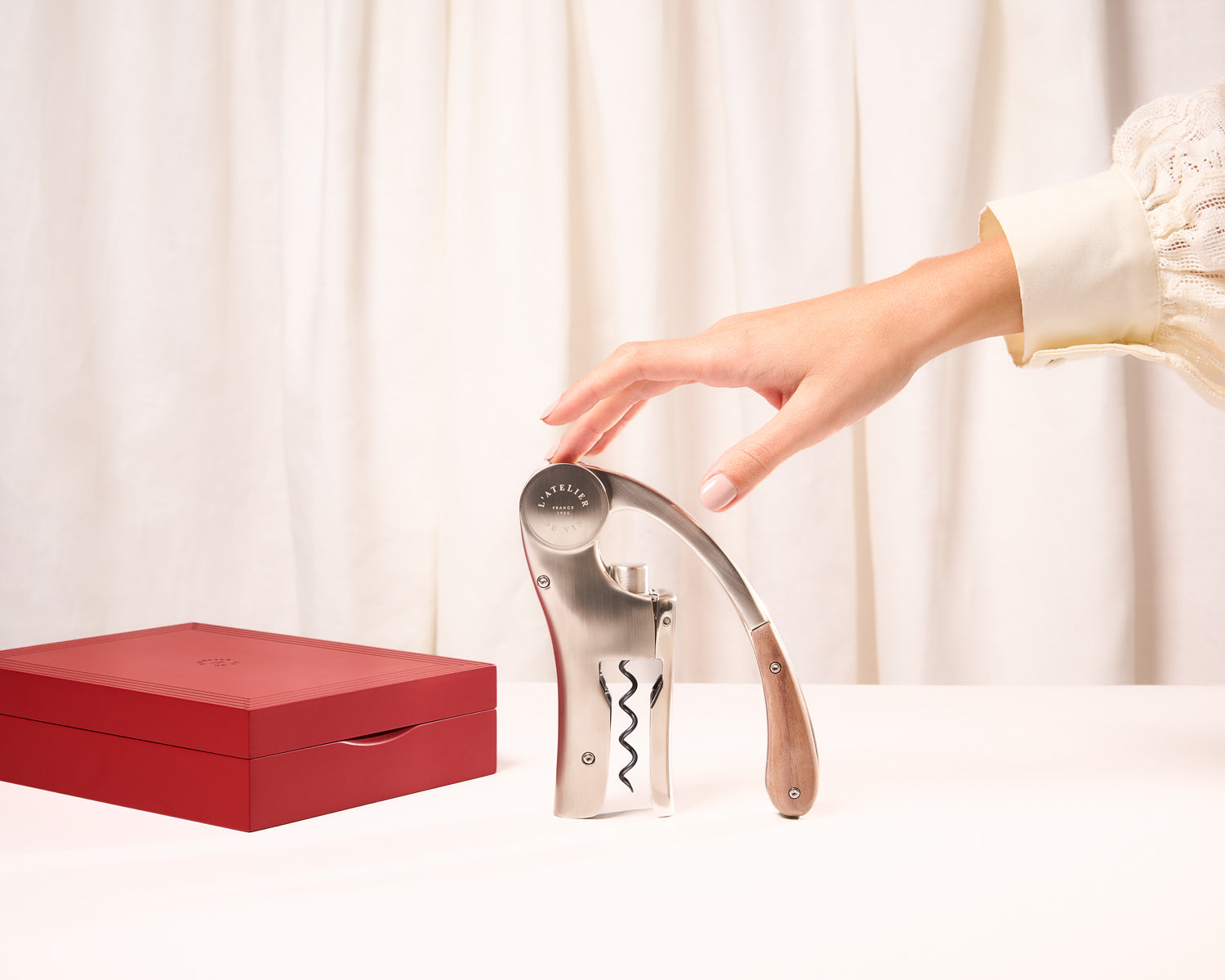 Oeno Motion Trésor Corkscrew - Silver & Wood