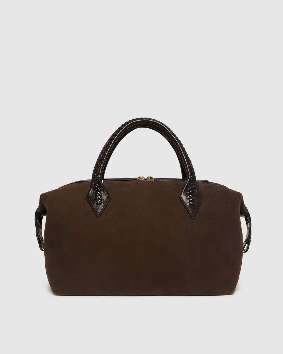 Vérité City Small in Suede Chocolate and Elvis Black