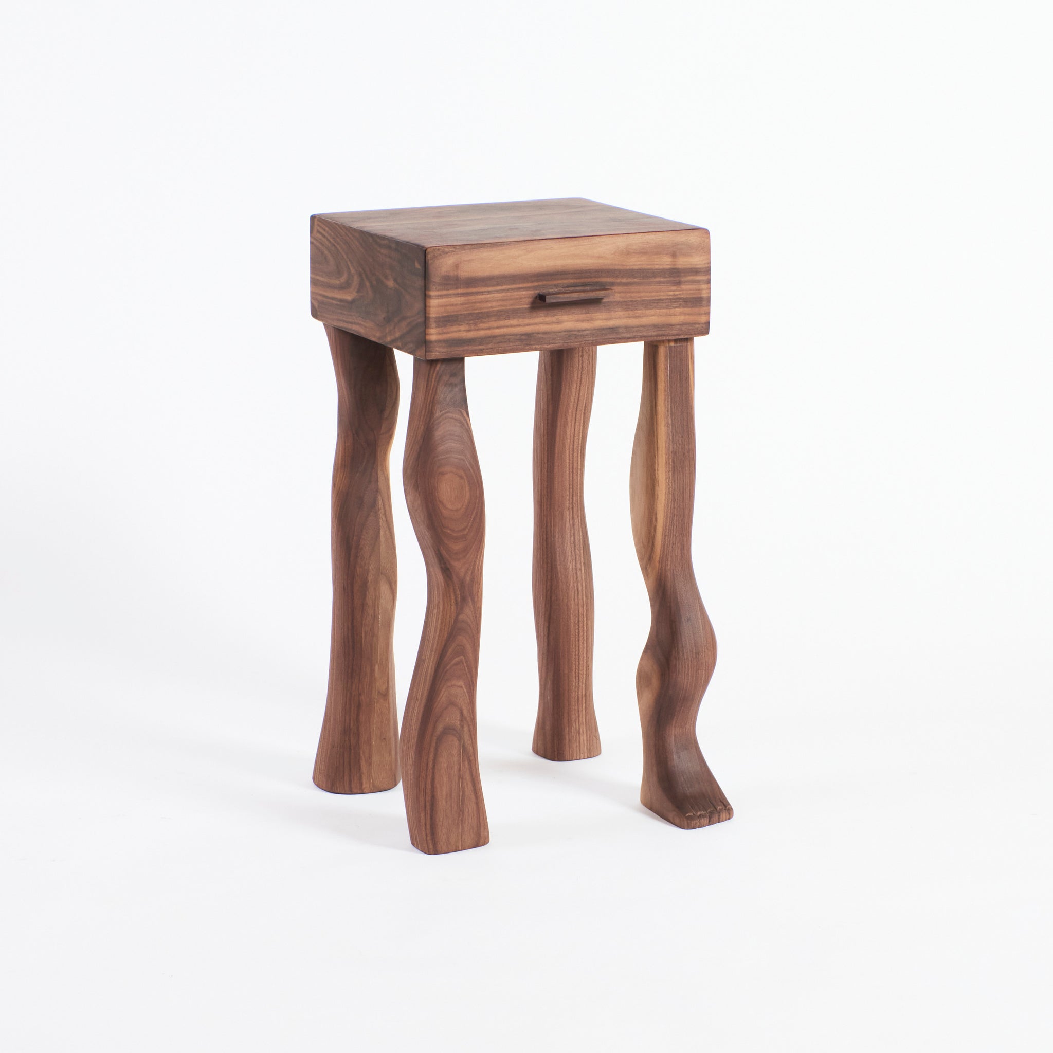 Foot Side Table in Walnut