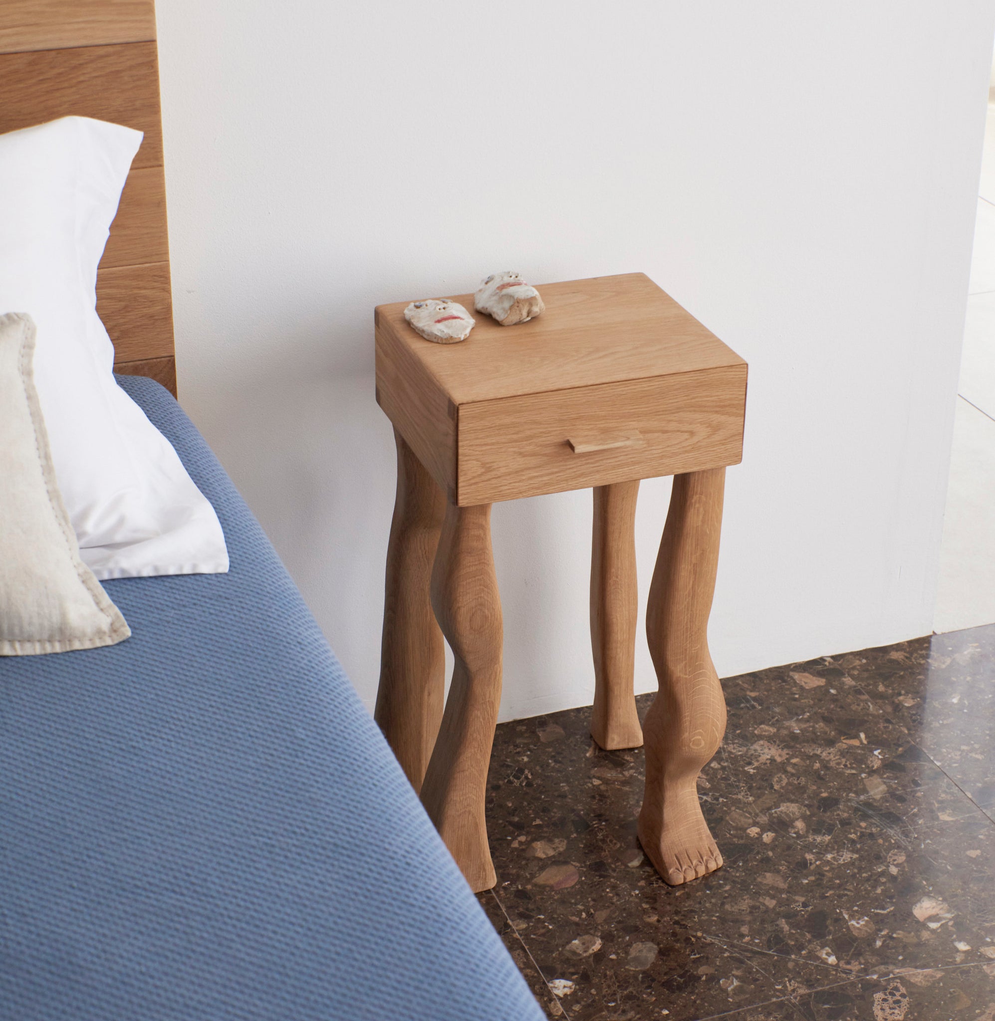 Foot Side Table in Oak