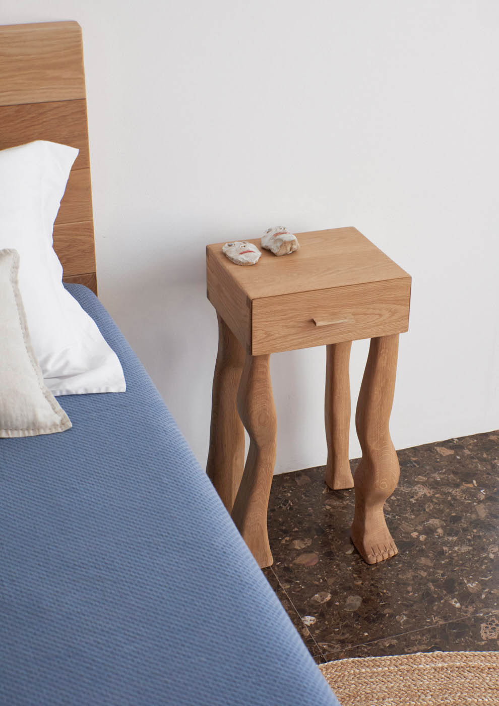 Foot Side Table in Oak