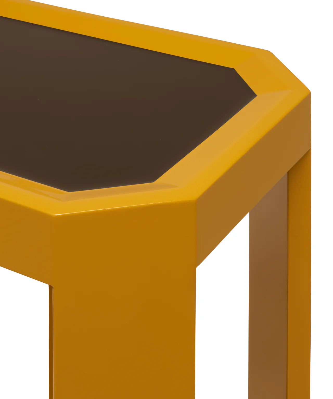 Felix Rectangular Side Table | Chocolate/Sienna Yellow