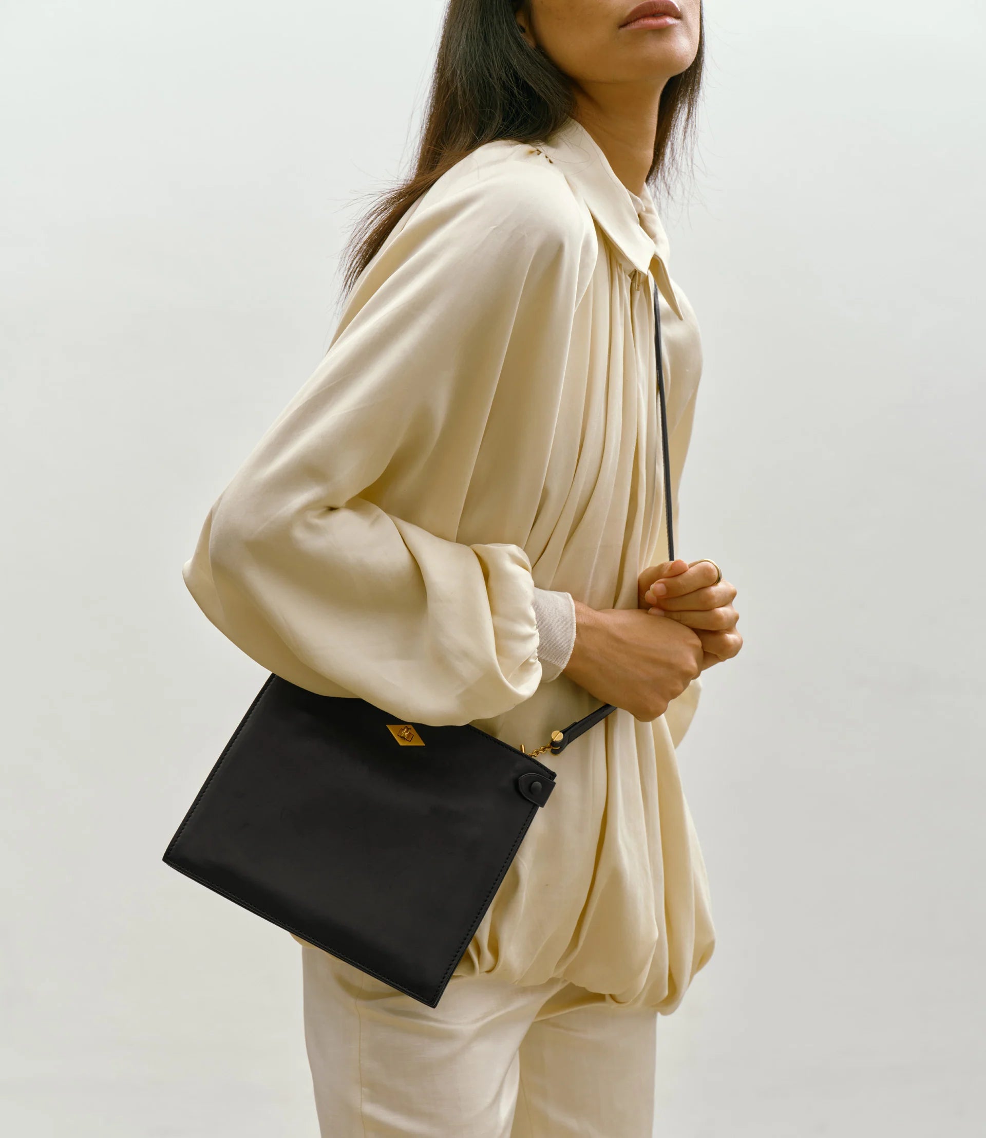 Stowaway Crossbody in Atelier Calfskin Black