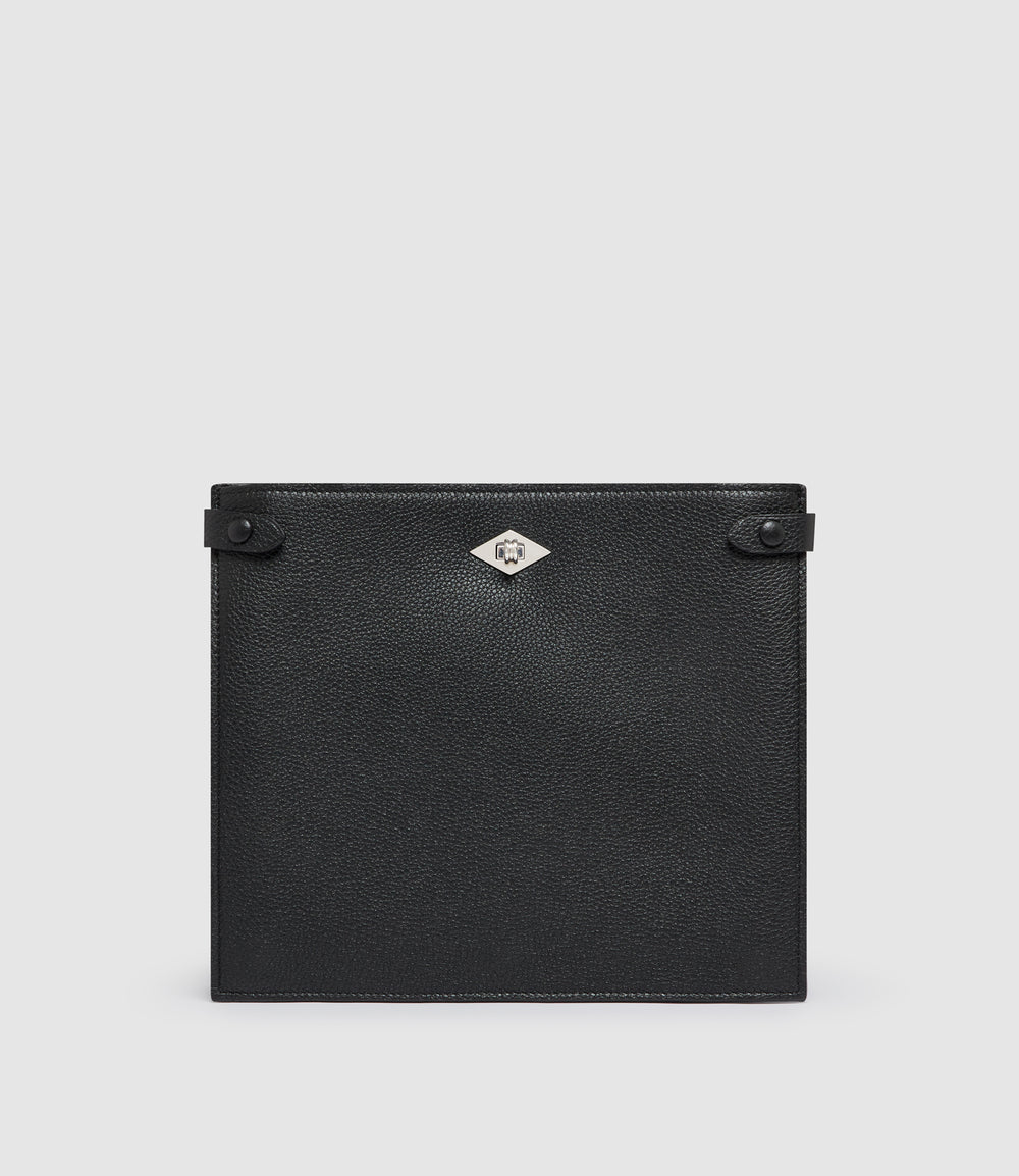 Stowaway Crossbody in Soft Grain Leather Black