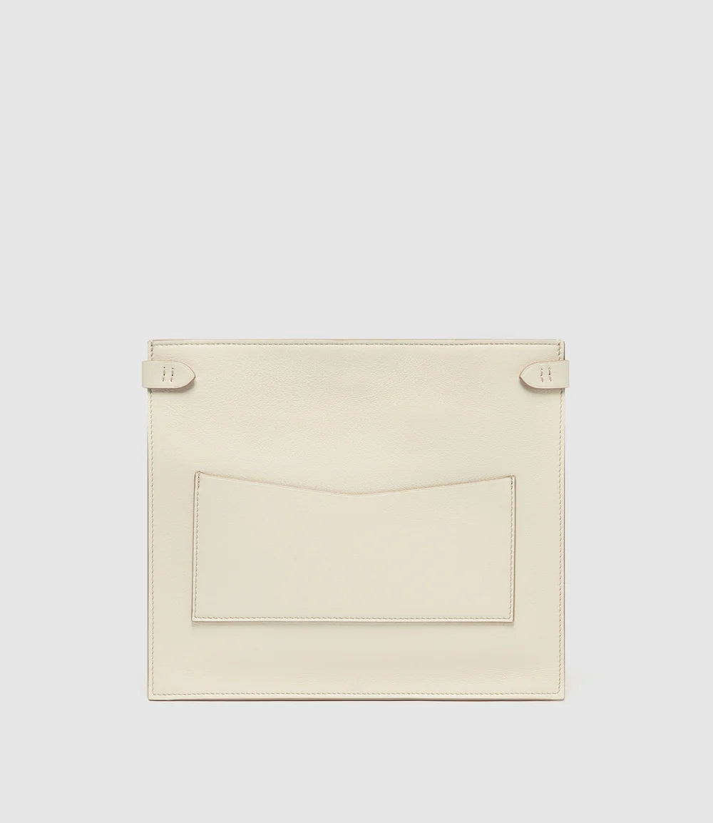 Stowaway Crossbody in Smooth Calfskin White Sand