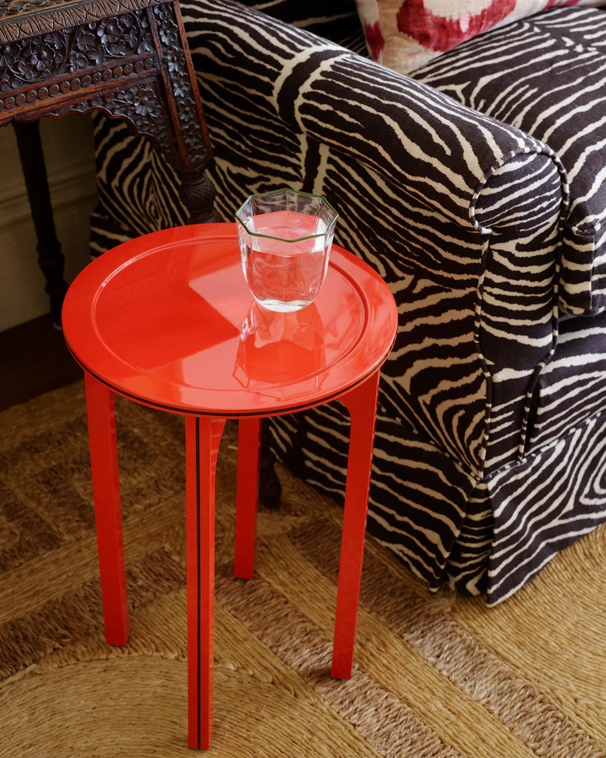 Martini Table | Blood Orange/Chocolate Brown