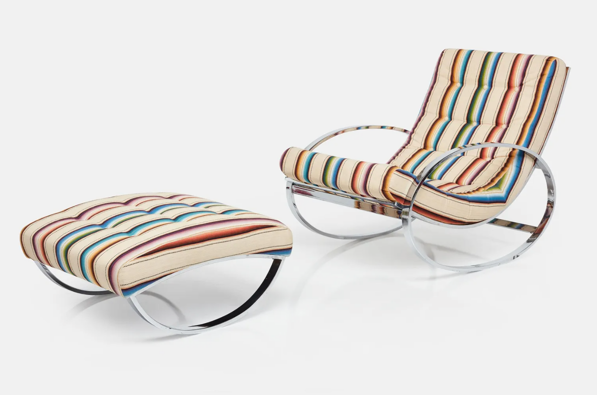 'Ellipse' Lounge Chair and Ottoman