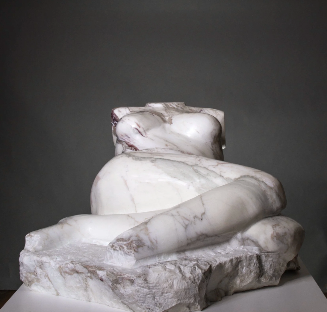 Reclining Female Torso, Calacutta Viola Marble