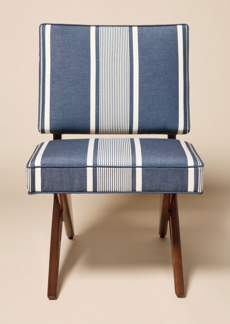 Blu Armchair - Linen & Cotton - Blue