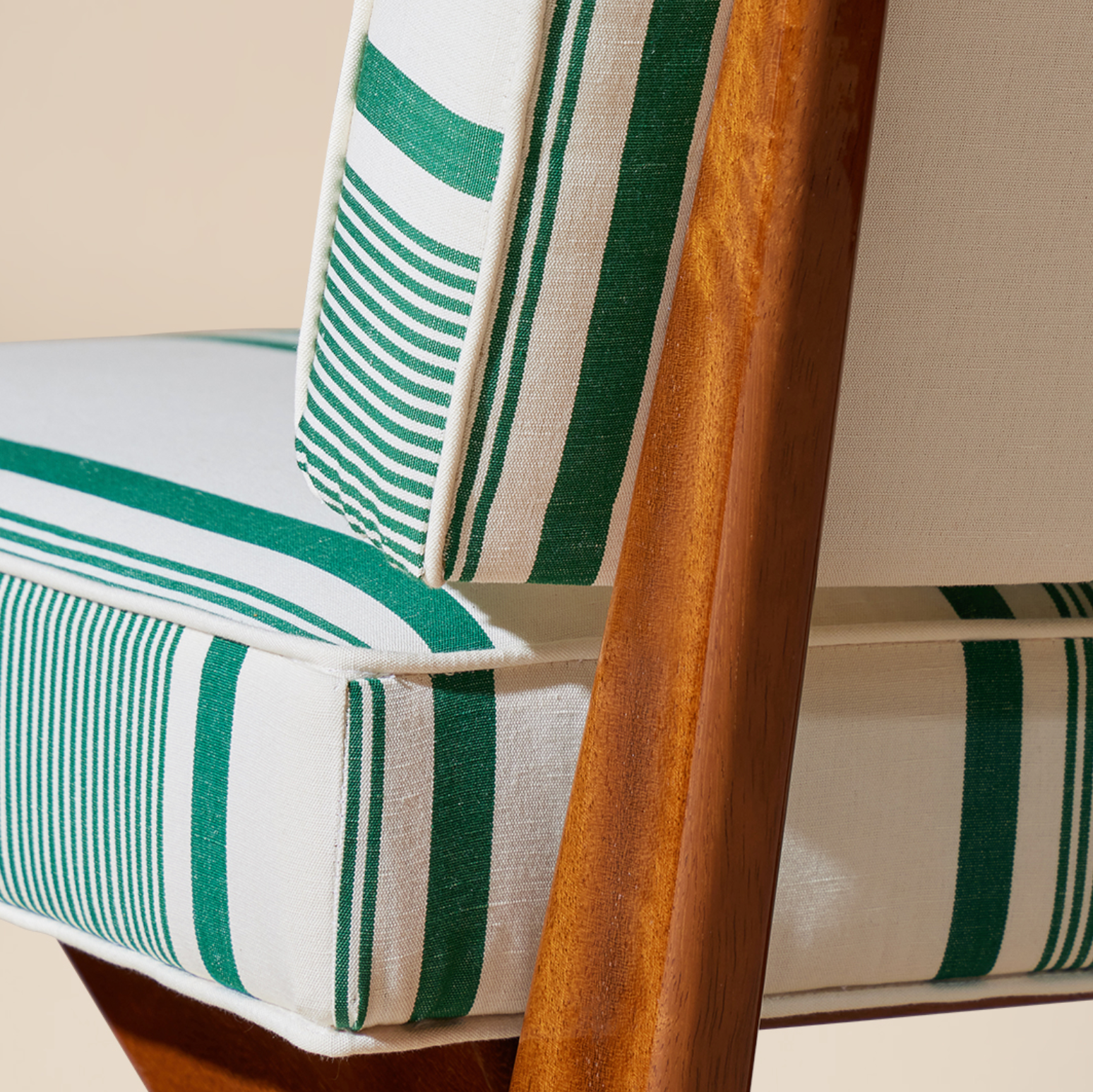Blu Armchair - Linen & Cotton - Green