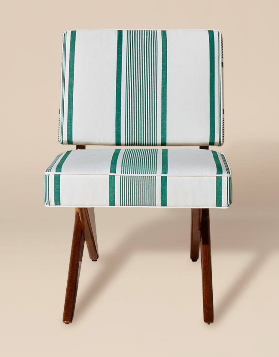 Blu Armchair - Linen & Cotton - Green