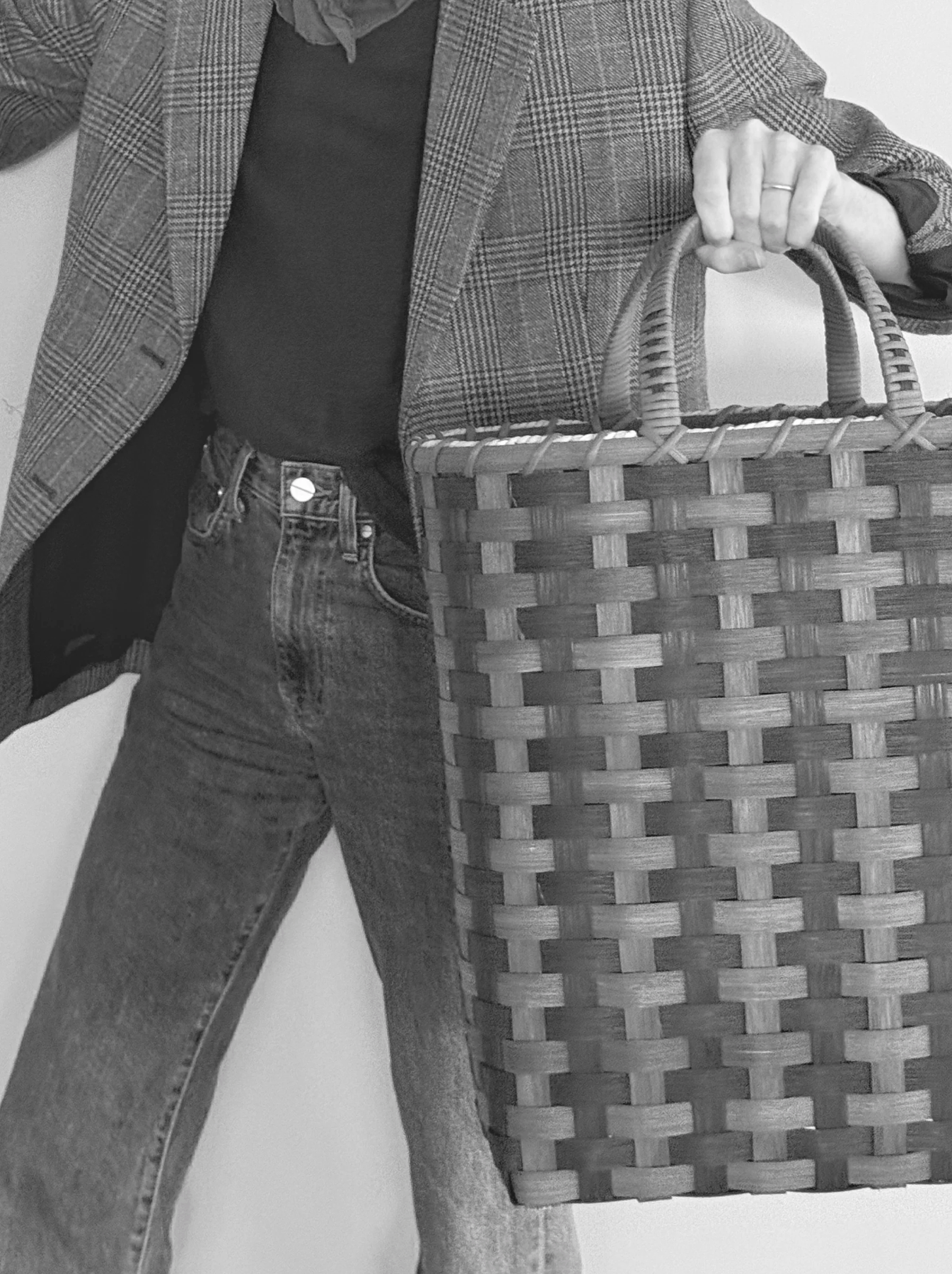 T-Striped Towel Tote