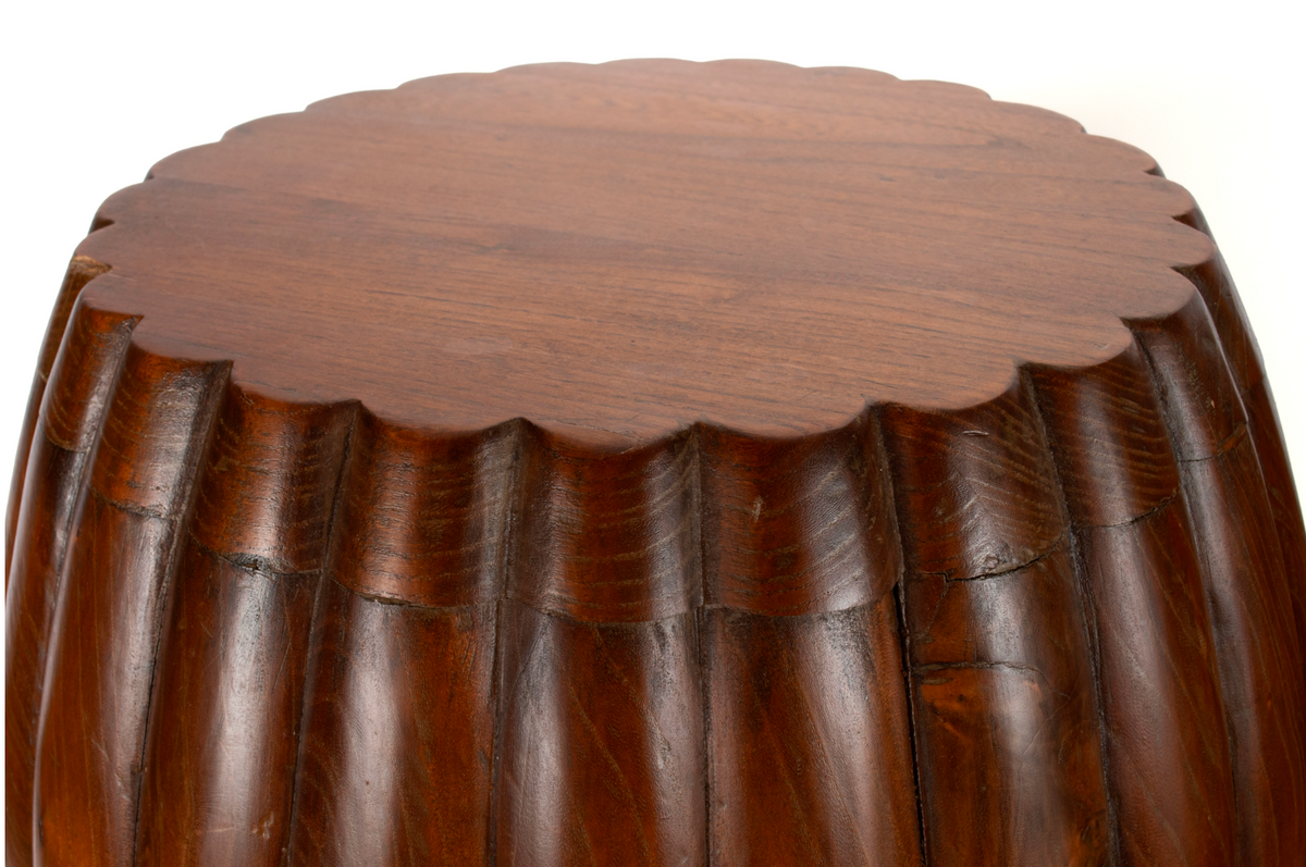 c. 1900 Pair of Chinese Hard Wood Barrel Stools