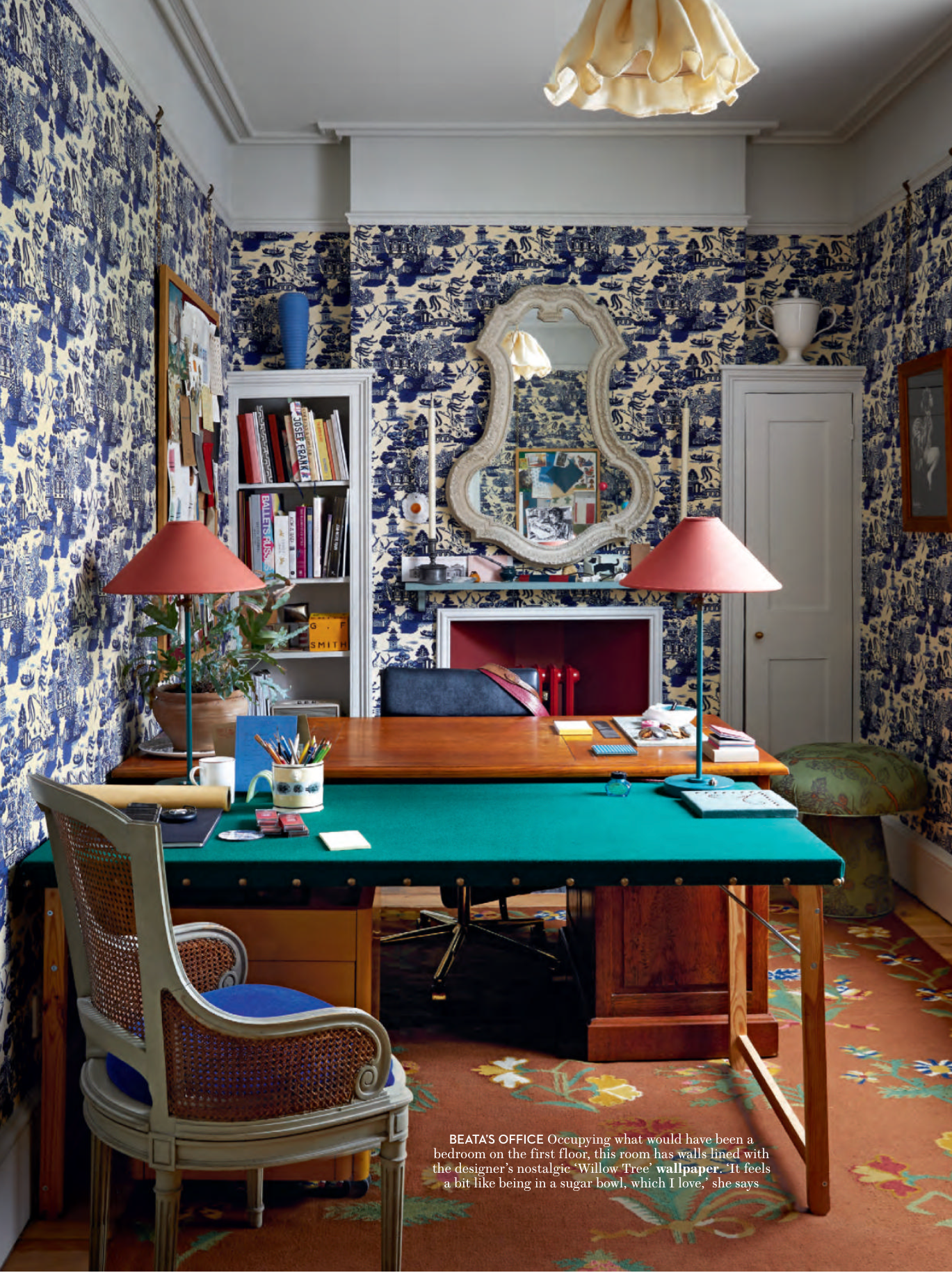 <p>Our Forsyth Mushroom in Beata Heuman Nettle Linen sitting in Beata Heuaman's office at her new showroom and studio in London. Shop the Mushroom collection - https://www.forsythart.com/collections/forsyth-mushrooms</p>