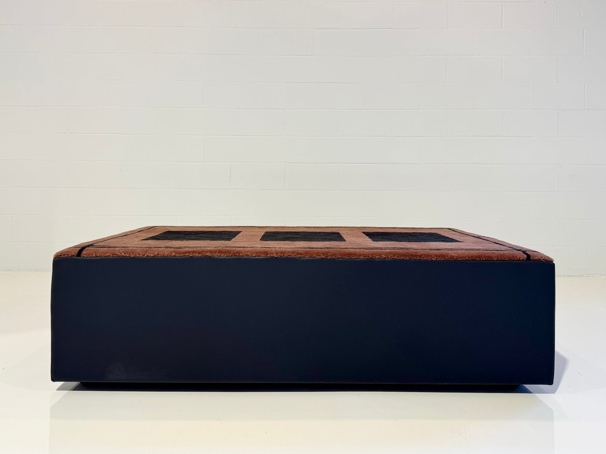 One-of-a-Kind Forsyth Ottoman with Zouzou Rug