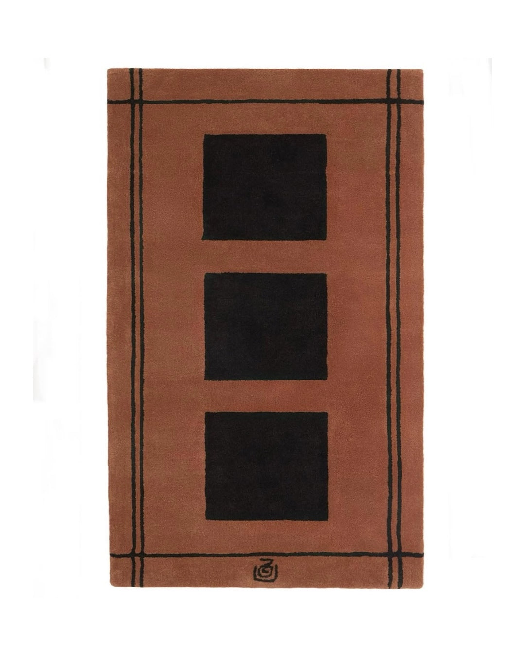 One-of-a-Kind Forsyth Ottoman with Zouzou Rug
