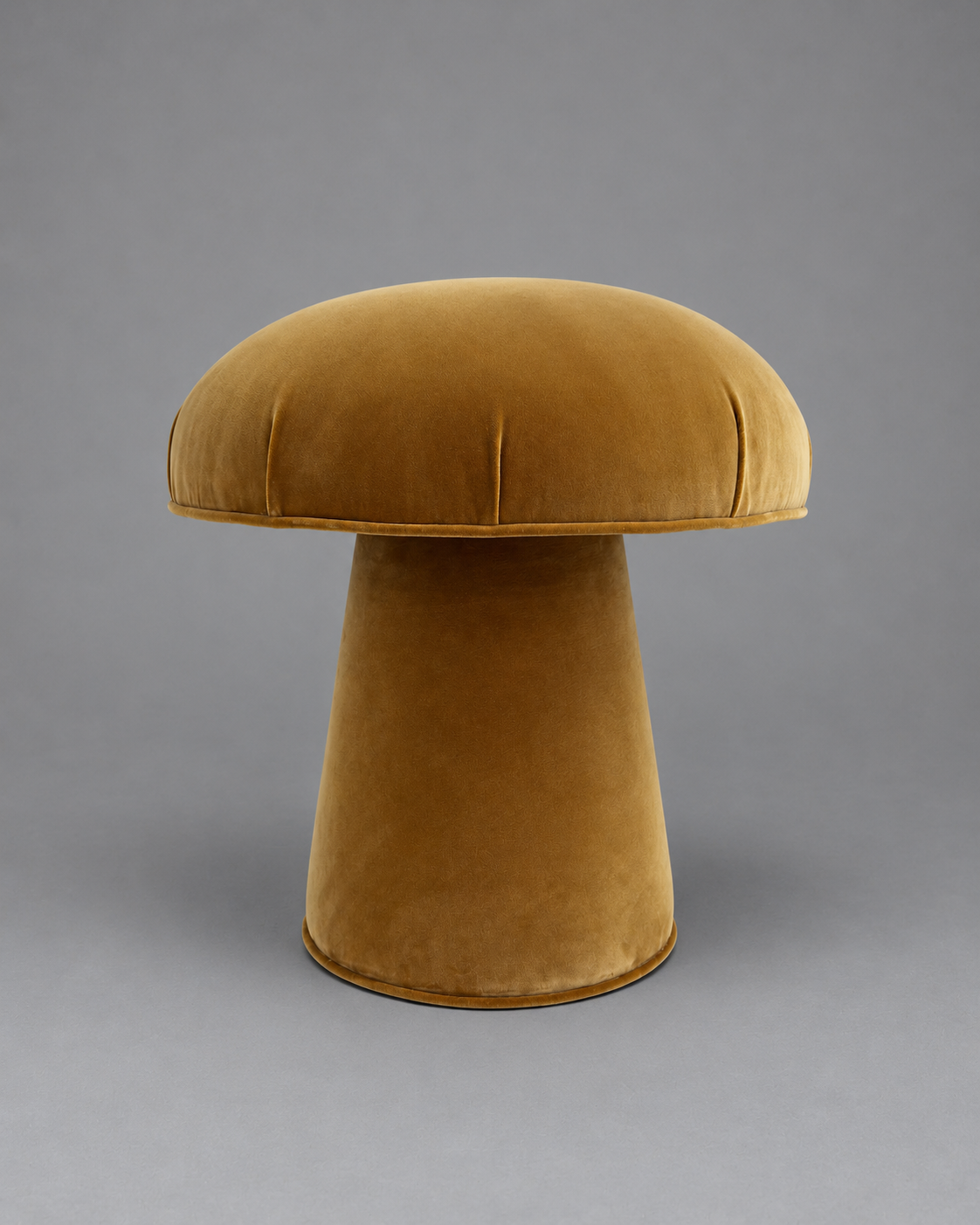 The Forsyth Mushroom Pouf in Rose Uniacke Cotton Velvet, 24 Colors Available