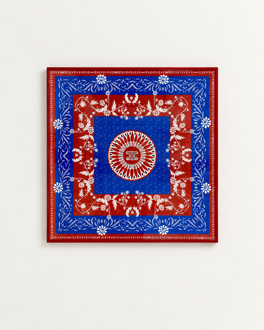 Celine Silk Scarf, Framed