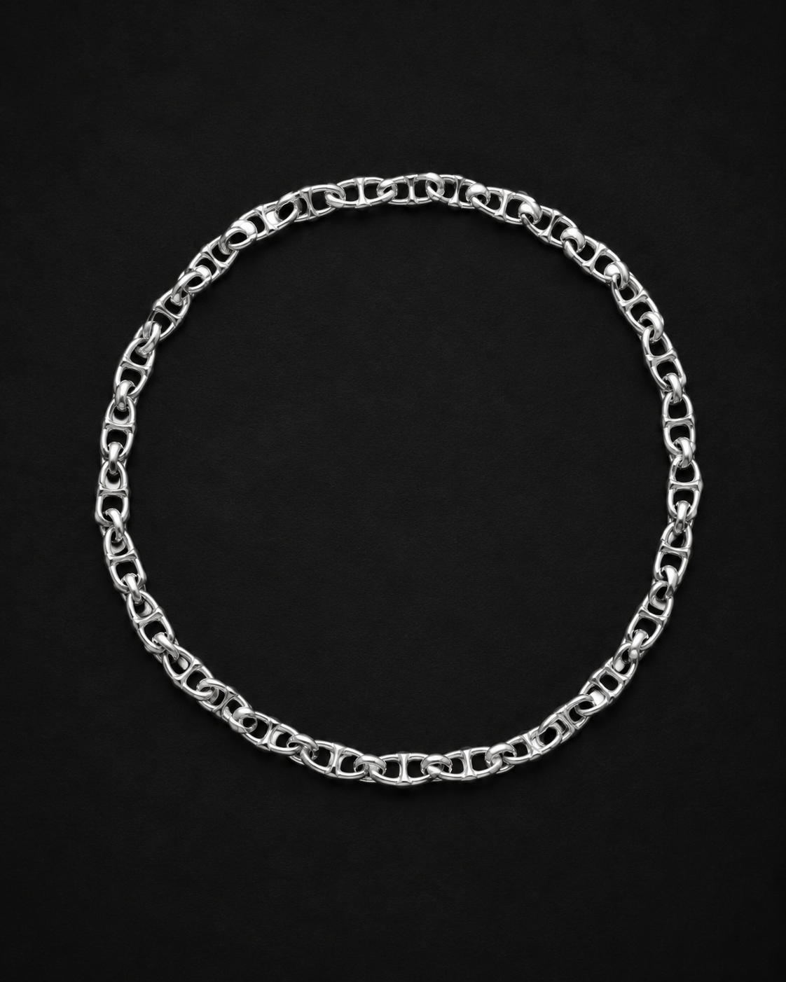 The Extra Large Mariner Link Necklace in Silver