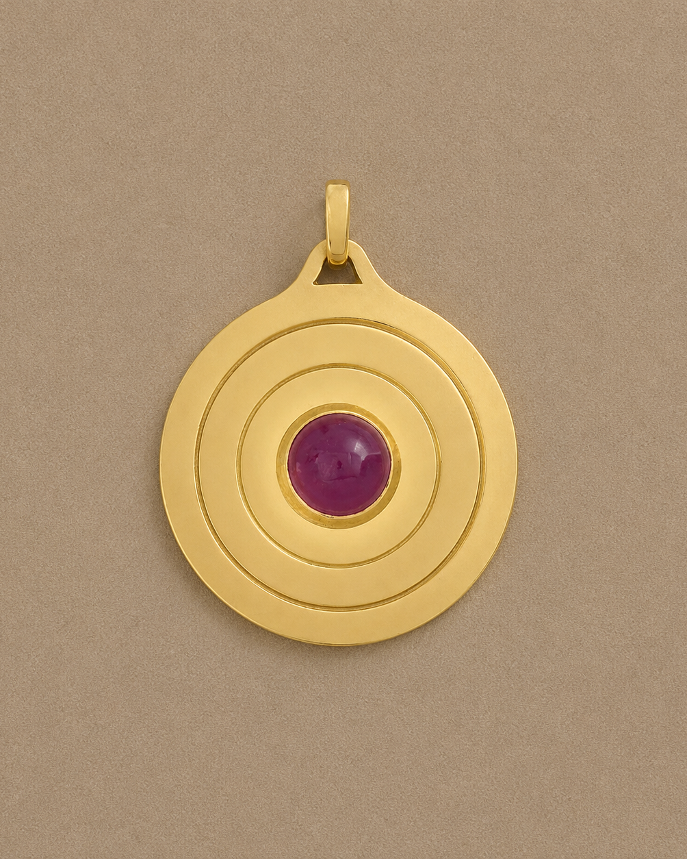 The Bullseye Pendant, Ruby