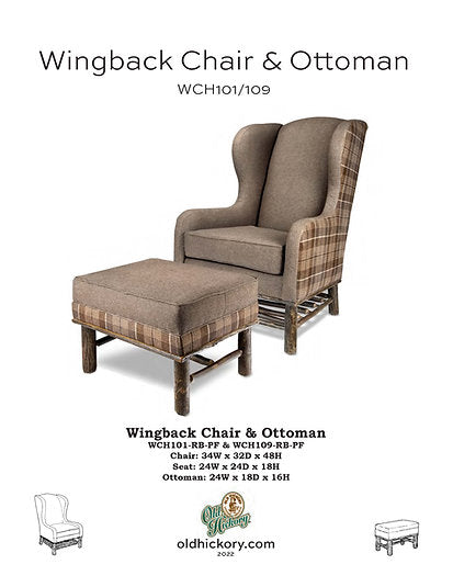 Wingback Chair and Ottoman