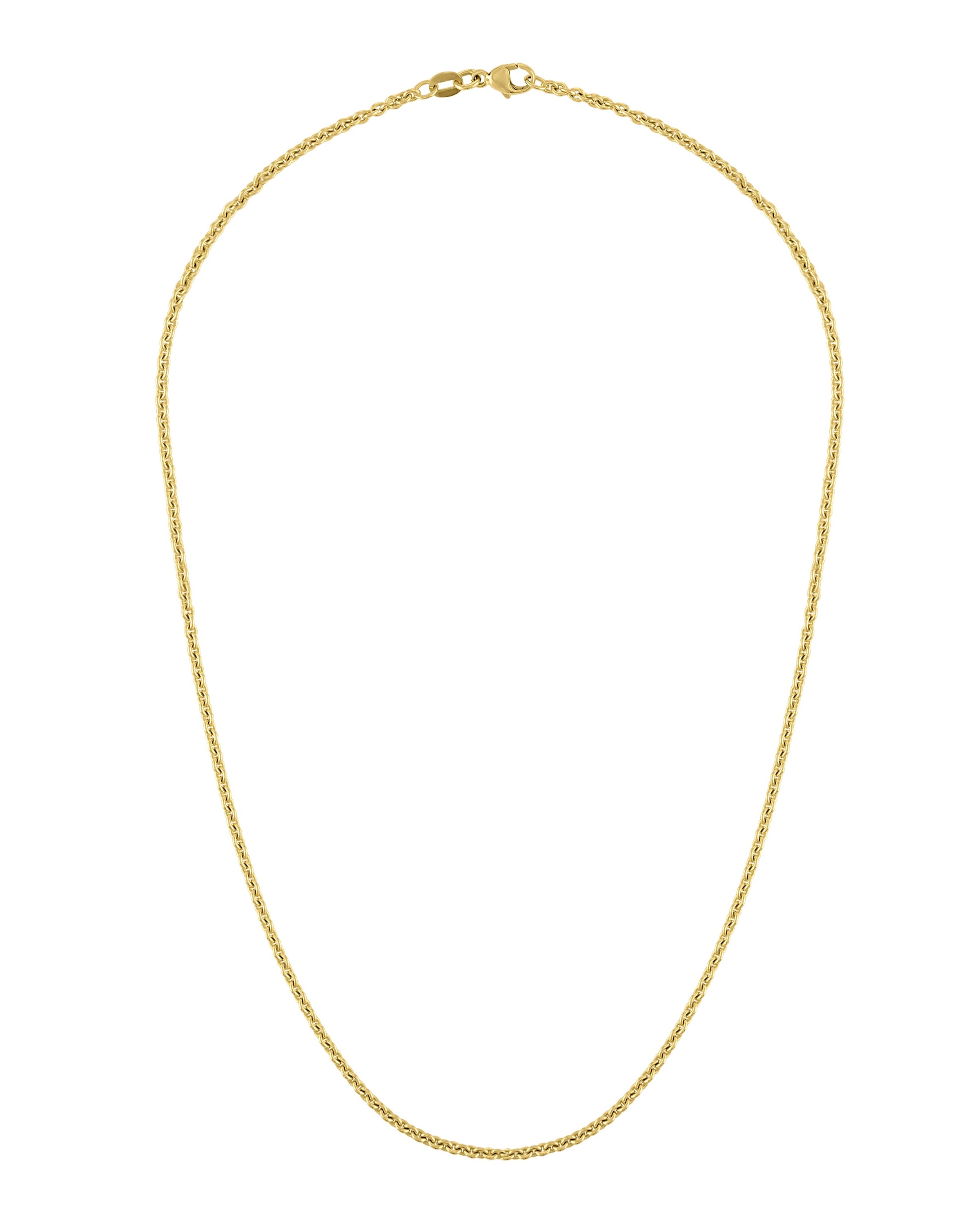 The Classic Round Cable Chain, 14K Gold