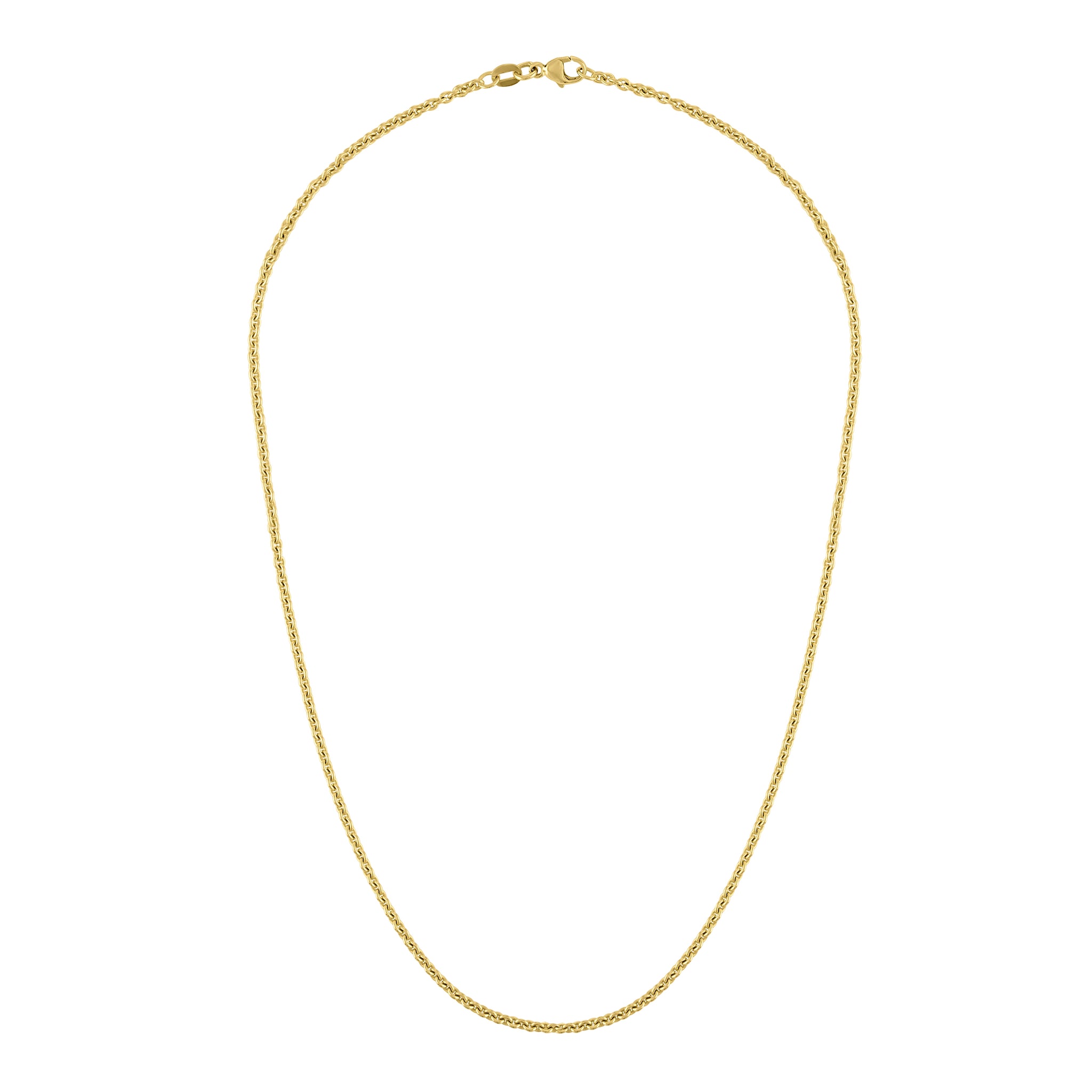 The Classic Round Cable Chain, 14K Gold