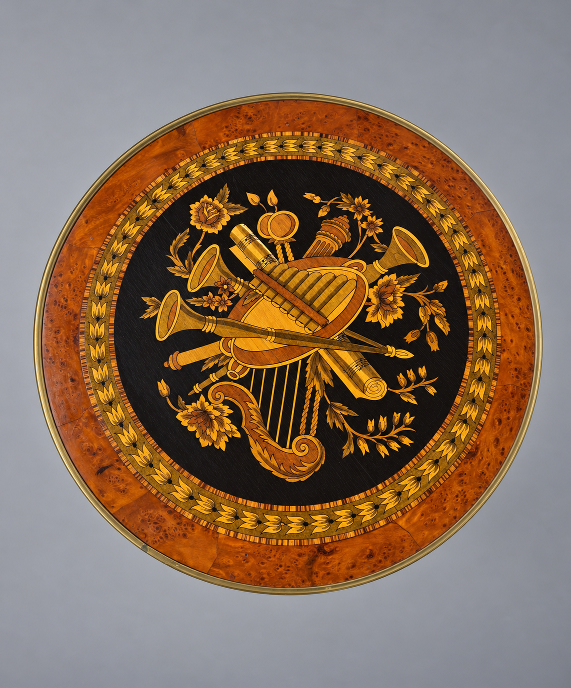 Empire Style Inlaid Center Table