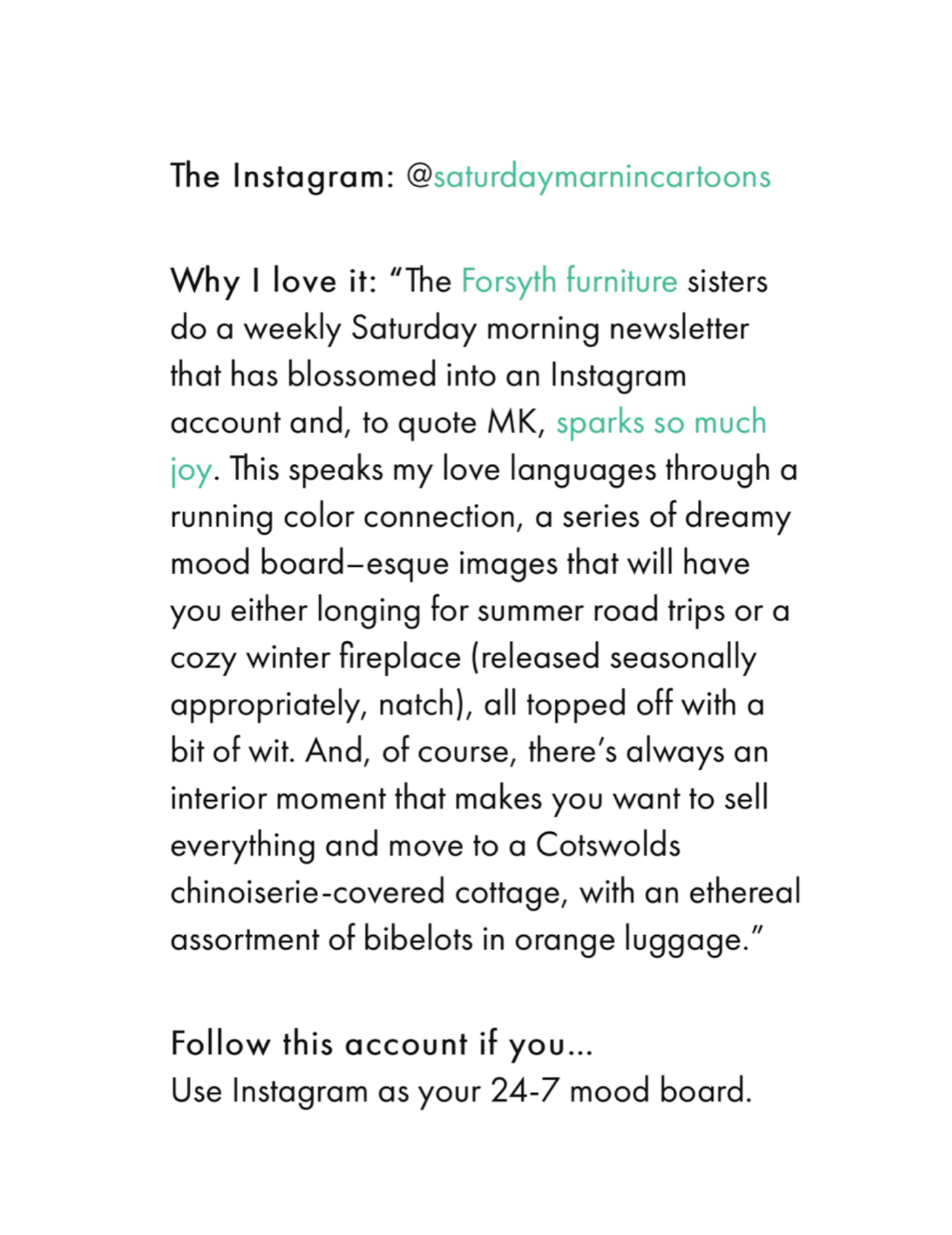 <p>The Under-the-Radar Instagram Accounts That Have Our Editors Swooning <a href="https://www.domino.com/content/best-design-instagram-accounts/" title="https://www.domino.com/content/best-design-instagram-accounts/"><strong><em>Click Here</em></strong></a></p>