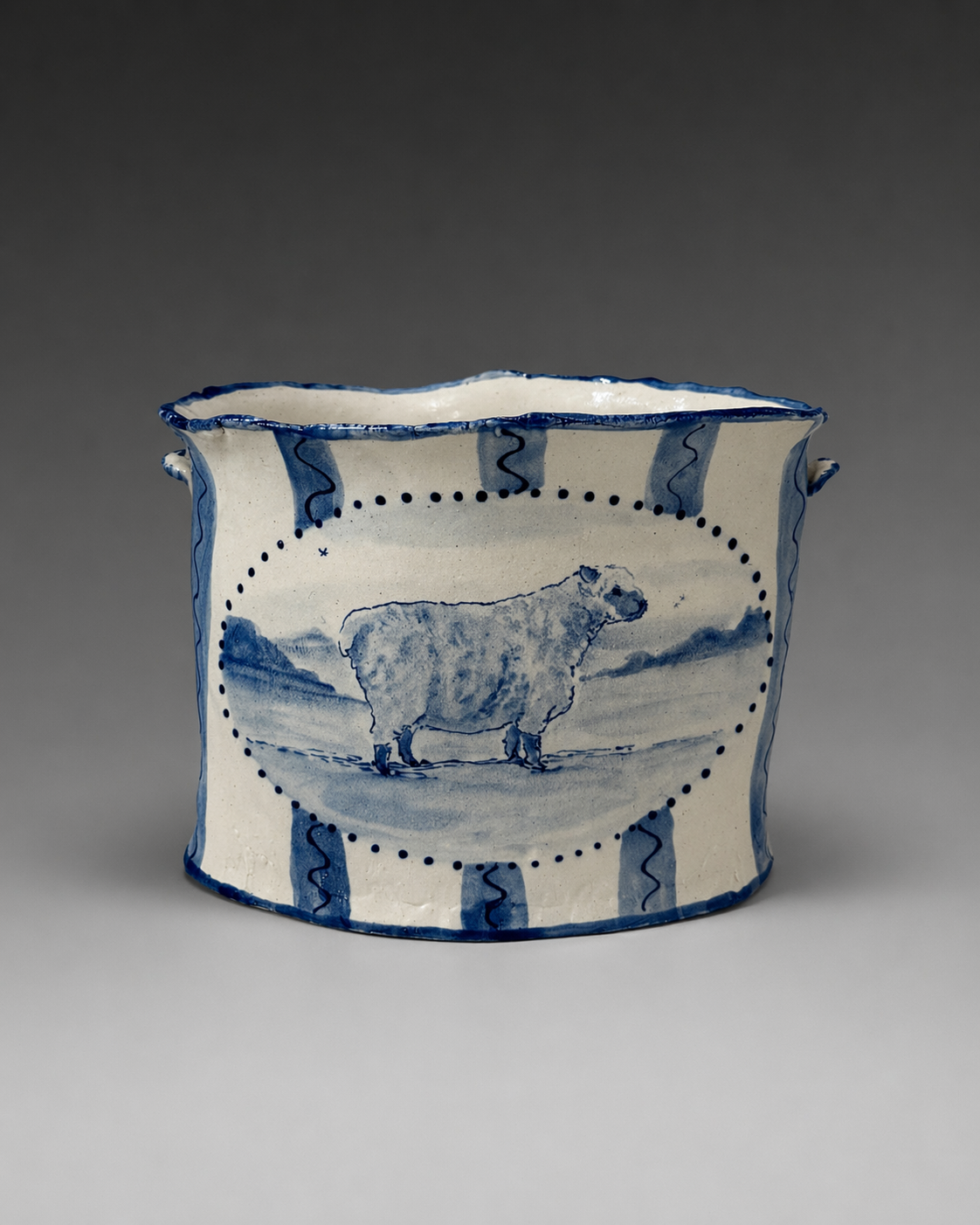 Sheep Oval Vase